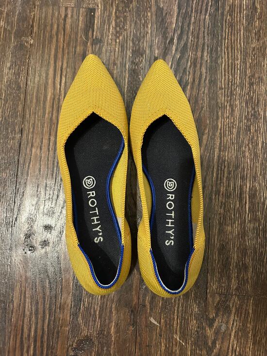 Rothy's Shoes - Rothy's Yellow Like New Knit Flats Size 9.5